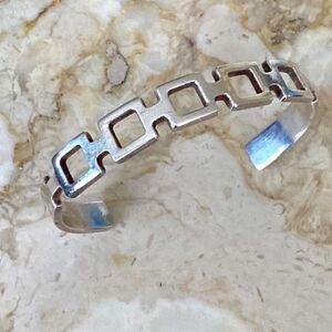 Vintage 925 Sterling Silver Cuff Bracelet Unisex